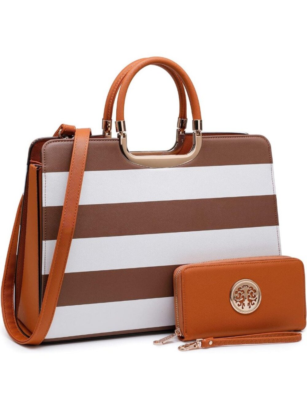 Stylish Women's Tote Handbag with Matching Wallet - Versatile Shoulder Satchel